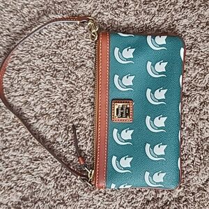 Dooney & Bourke Collegiate NCAA Michigan State Spartans Leather Slim Wristlet